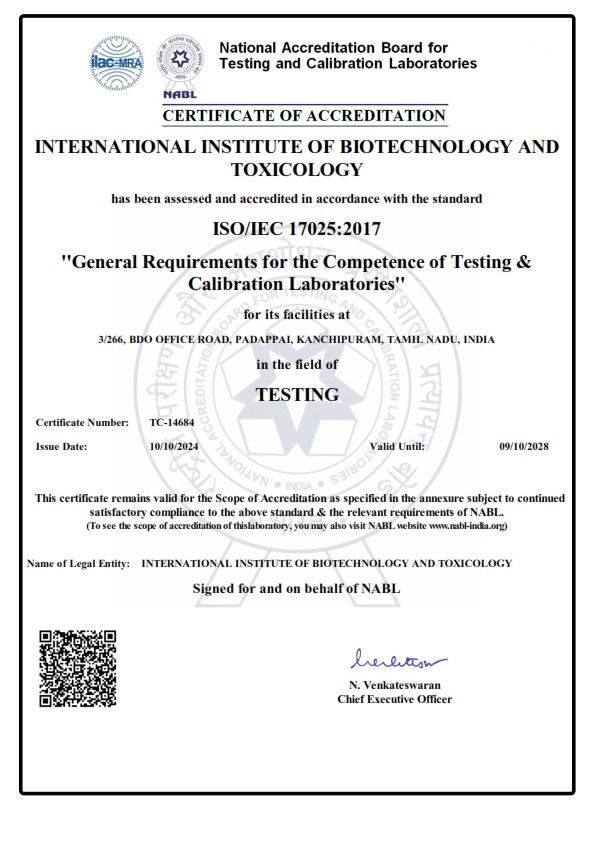 ISO 17025 2017 MEDICAL DEVICES CERTIFICATE